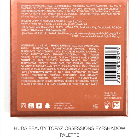 ✨ HUDA BEAUTY Topaz Obsessions Eyeshadow Palette - Picture 4 of 9